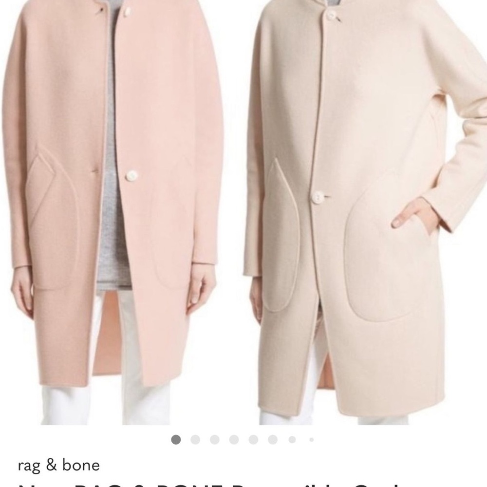 rag & bone Pink and Cream Trench Coat